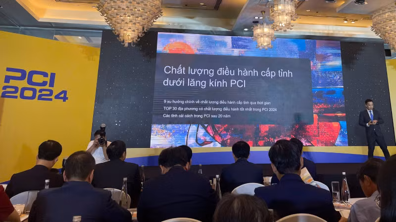 Lễ công bố bảng xếp hạng chỉ số năng lực cạnh tranh cấp tỉnh năm 2024. (Nguồn: Sở Tài chính tỉnh Lạng Sơn)