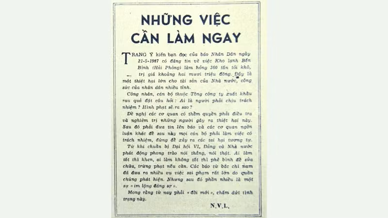 Những việc cần làm ngay (bài 2)
