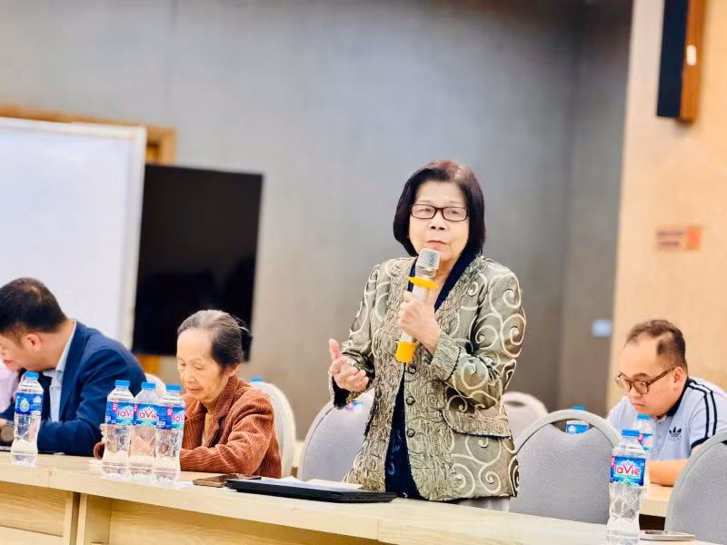 Bà Vũ Kim Hạnh, Chủ tịch Hội Doanh nghiệp Hàng Việt Nam Chất lượng cao (Ảnh: HNV)