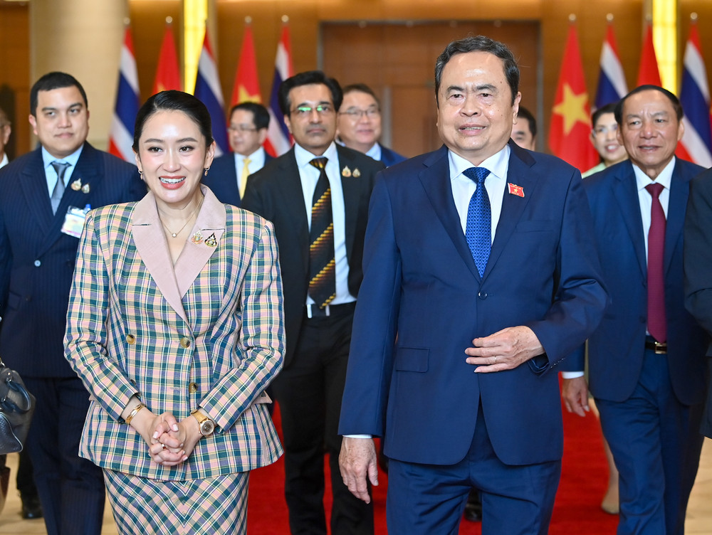 Chủ tịch Quốc hội Trần Thanh Mẫn và Thủ tướng Thái Lan Paetongtarn Shinawatra. (Ảnh: DUY LINH) Chủ tịch Quốc hội Trần Thanh Mẫn và Thủ tướng Thái Lan Paetongtarn Shinawatra. (Ảnh: DUY LINH)