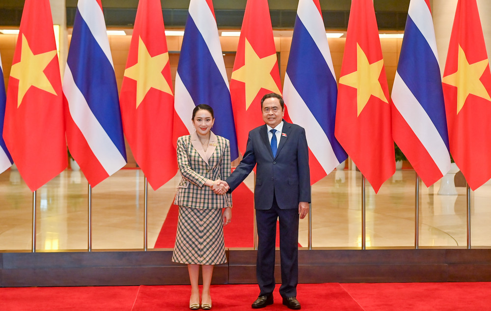 Chủ tịch Quốc hội Trần Thanh Mẫn và Thủ tướng Thái Lan Paetongtarn Shinawatra. (Ảnh: DUY LINH) Chủ tịch Quốc hội Trần Thanh Mẫn và Thủ tướng Thái Lan Paetongtarn Shinawatra. (Ảnh: DUY LINH)