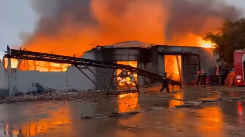 Hiện trường vụ cháy sáng nay tại Quảng Bình.