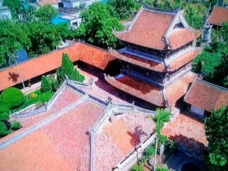 Gác chuông chùa Keo, một biểu tượng văn hóa trên quê lúa Thái Bình. (Ảnh: Nguyễn Thuyên)