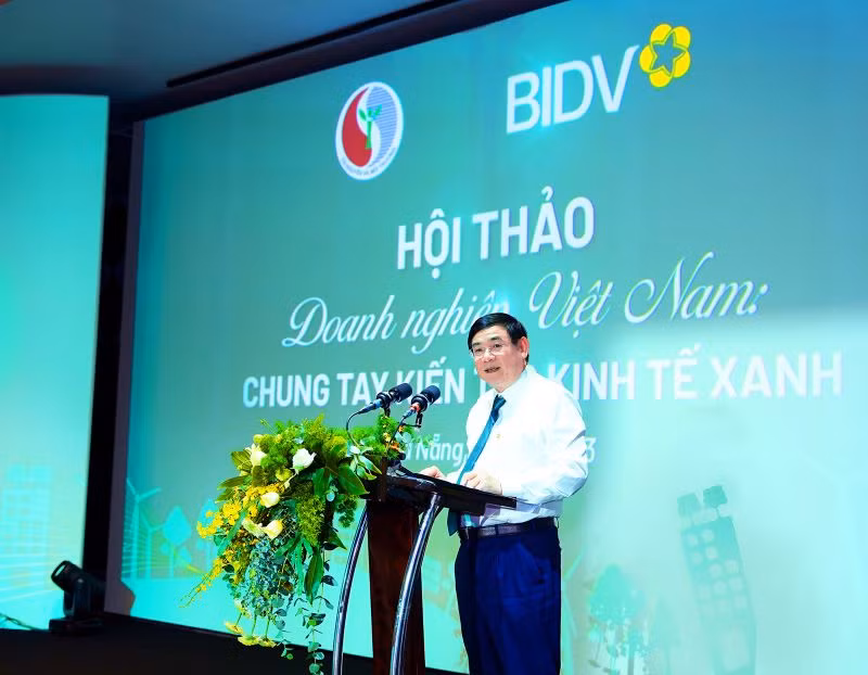 Chủ tịch Hội đồng quản trị BIDV Phan Đức Tú khẳng định, tăng trưởng bền vững, tăng trưởng xanh là các mục tiêu chiến lược quan trọng hàng đầu trong hoạt động của BIDV.