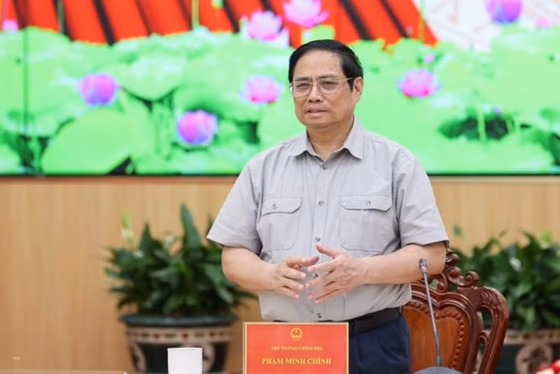 Thủ tướng Phạm Minh Chính phát biểu tại buổi làm việc.