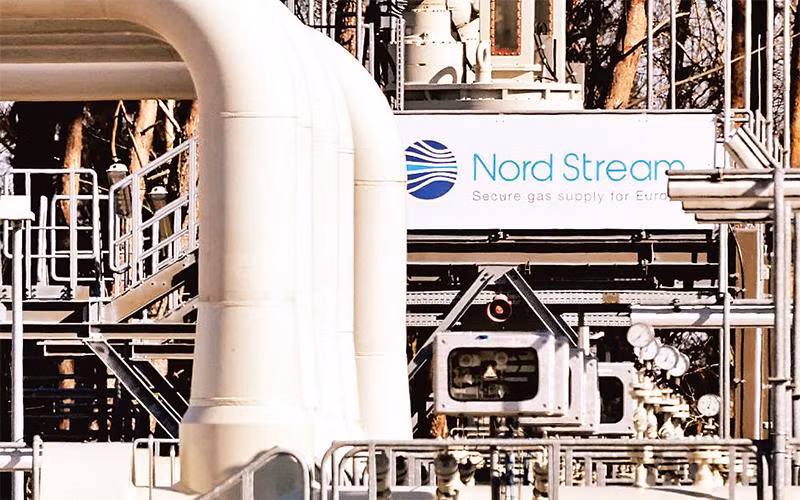 Ðường ống thuộc dự án Dòng chảy phương Bắc 1 tại Lubmin, Ðức. (Ảnh REUTERS) 