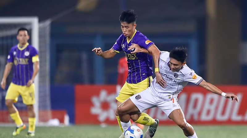 Hà Nội FC giành chiến thắng 1-0 trước Becamex Bình Dương trên sân nhà. (Ảnh AN KHÁNH) 