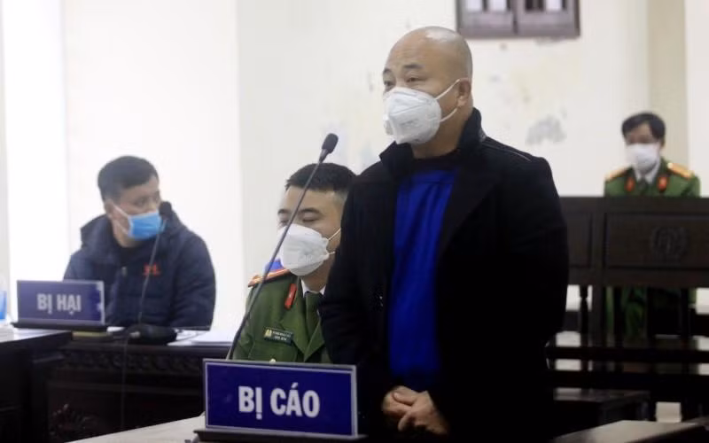 Nguyễn Xuân Đường, tức Đường “Nhuệ” tại tòa.