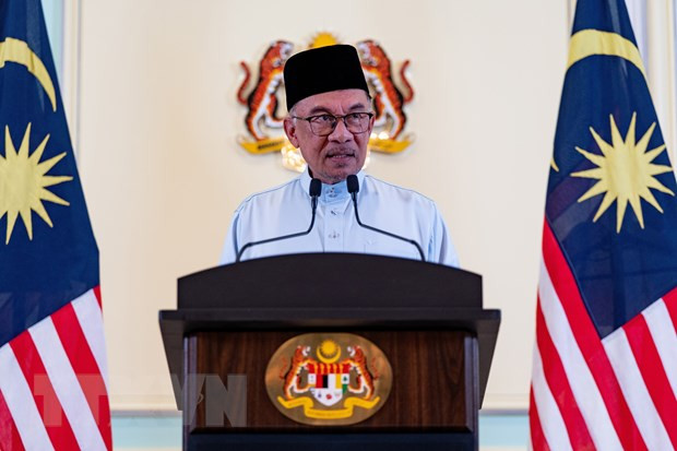 Thủ tướng Malaysia Anwar Ibrahim. (Ảnh: THX/TTXVN)