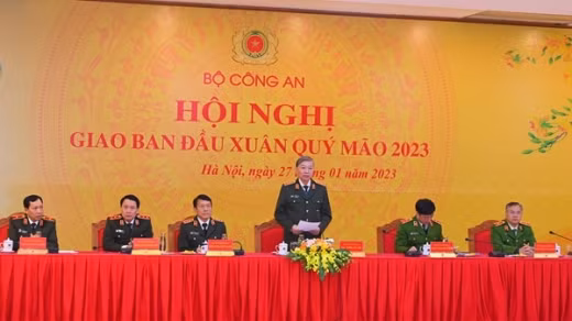 Bộ trưởng Tô Lâm phát biểu chỉ đạo tại hội nghị. (Ảnh: cand.com.vn)