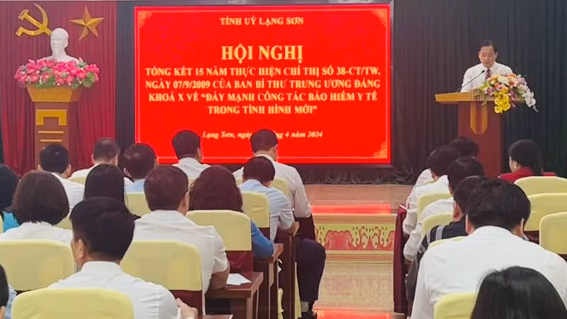 Tỉnh ủy Lạng Sơn tổ chức hội nghị tổng kết 15 năm thực hiện Chỉ thị số 38 của Ban Bí thư-CT/TW về công tác Bảo hiểm y tế.