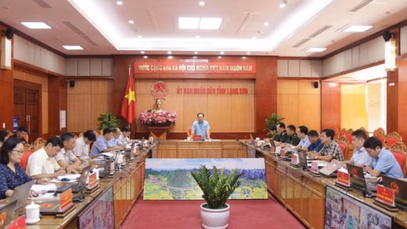 Ủy ban nhân dân tỉnh Lạng Sơn họp trực tuyến triển khai công tác phòng, chống bão số 3.