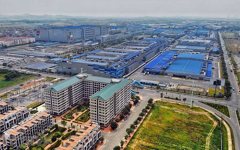 Nhà ở, nhà cho công nhân thuê tại Khu công nghiệp Yên Phong, tỉnh Bắc Ninh. (Ảnh: DANH LAM)