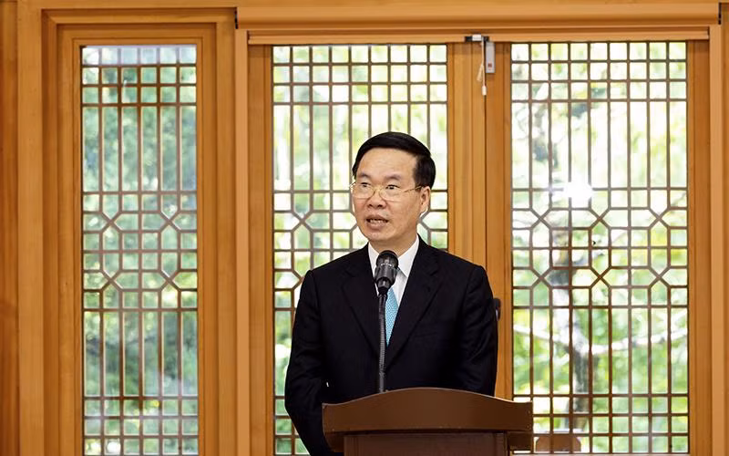 Đồng chí Võ Văn Thưởng, Ủy viên Bộ Chính trị, Thường trực Ban Bí thư. (Ảnh: TTXVN)