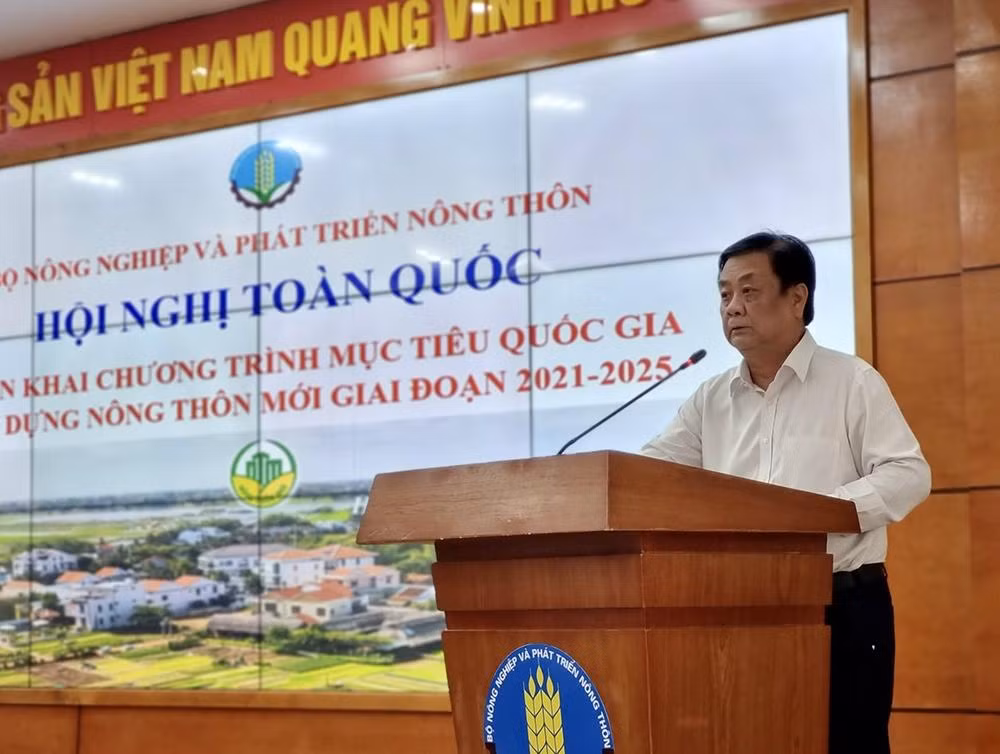 Bộ trưởng Nông nghiệp và Phát triển nông thôn Lê Minh Hoan phát biểu tại hội nghị.