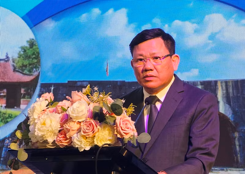 Lãnh đạo tỉnh Thanh Hóa phát biểu tại hội nghị.