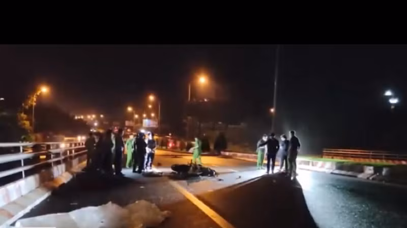 Hiện trường vụ tai nạn.