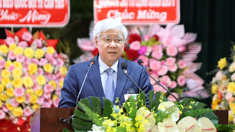 Đồng chí Đỗ Văn Chiến phát biểu chỉ đạo đại hội.