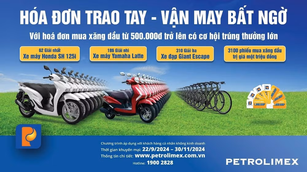 Petrolimex tri ân khách hàng với chương trình “Hóa đơn trao tay - Vận may bất ngờ”