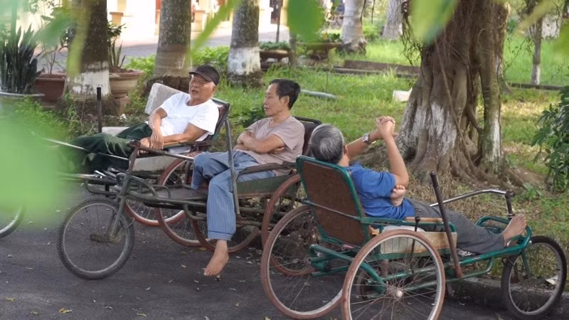Các bác thương binh, bệnh binh đang điều trị tại Trung tâm Điều dưỡng thương binh Duy Tiên, tỉnh Hà Nam. (Ảnh: Trung tâm Điều dưỡng thương binh Duy Tiên cung cấp)