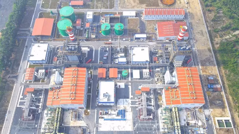 Toàn cảnh Nhà máy nhiệt điện Nhơn Trạch 3, 4 đang được thi công.