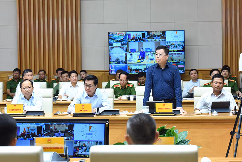 Đại diện lãnh đạo Bộ Thông tin và Truyền thông phát biểu.