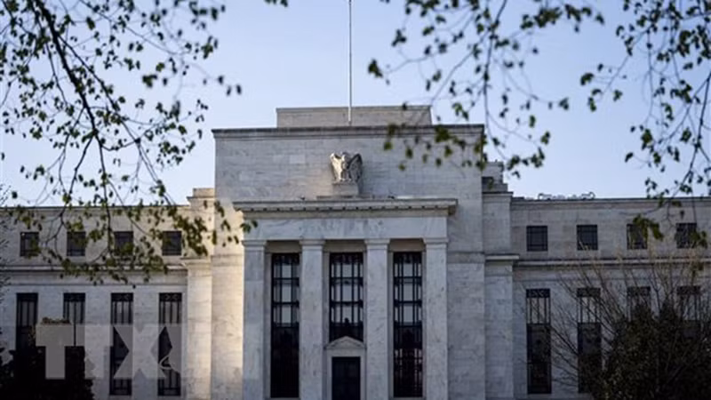 Trụ sở Cục Dự trữ Liên bang Mỹ (Fed) ở Washington, DC, Mỹ. (Ảnh: THX/TTXVN)