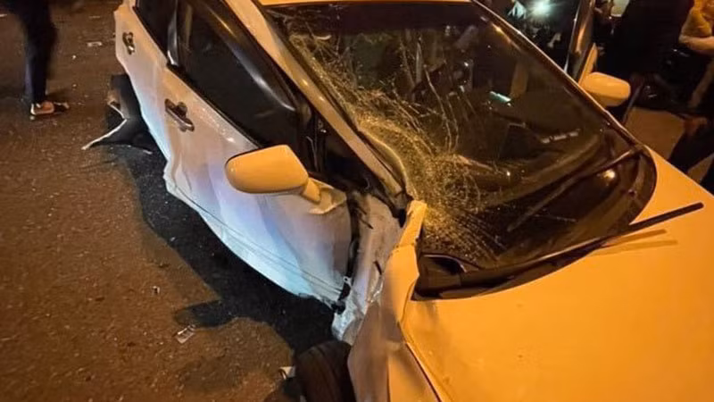 Hiện trường vụ tai nạn.