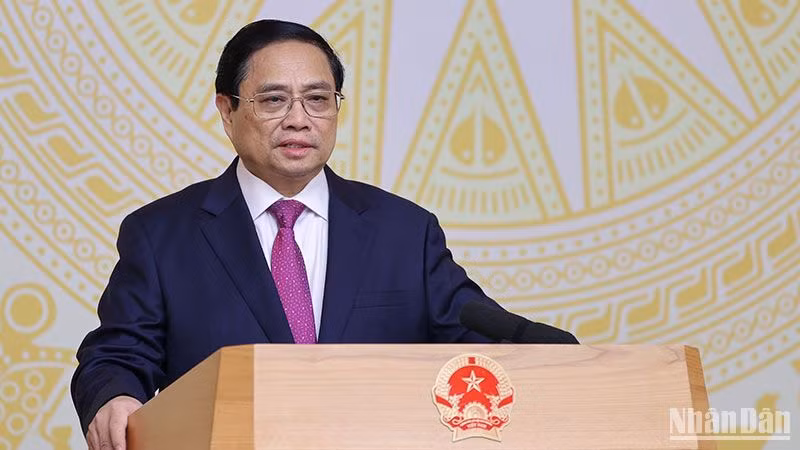 Thủ tướng Phạm Minh Chính chủ trì Phiên họp. (Ảnh: TRẦN HẢI)