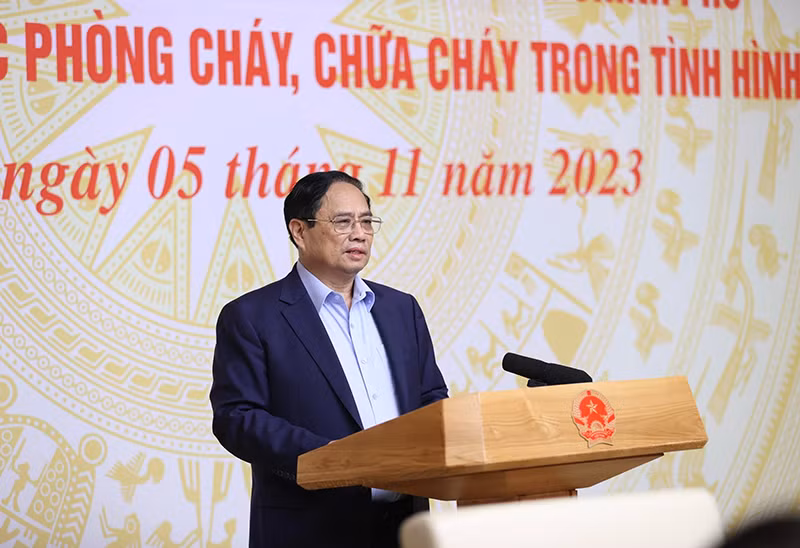 Thủ tướng Chính phủ Phạm Minh Chính phát biểu khai mạc hội nghị.