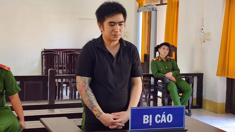 Bị cáo Thái Như Thịnh tại phiên tòa.