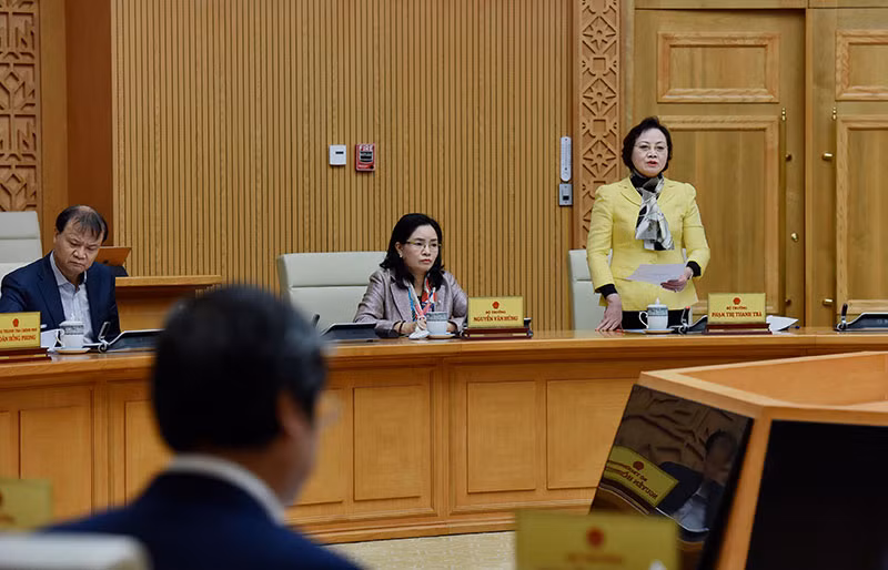 Bộ trưởng Nội vụ Phạm Thị Thanh Trà phát biểu.