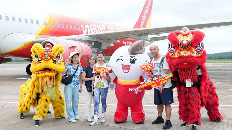 Vietjet mở lại đường bay thẳng từ Phú Quốc, Đà Nẵng đi Hồng Kông