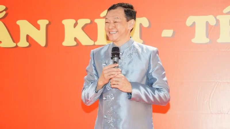 Tiến sĩ, bác sĩ Nguyễn Tri Thức, Thứ trưởng Y tế, Phụ trách quản lý điều hành Bệnh viện Chợ Rẫy phát biểu khai mạc chương trình.