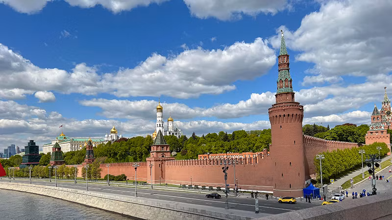 Khuôn viên Quảng Trường Đỏ ở thủ đô Moskva. (Ảnh: XUÂN HƯNG)