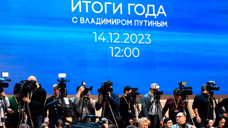 Sự kiện thu hút sự quan tâm của các nhà báo Nga và quốc tế. (Ảnh: KREMLIN.RU)