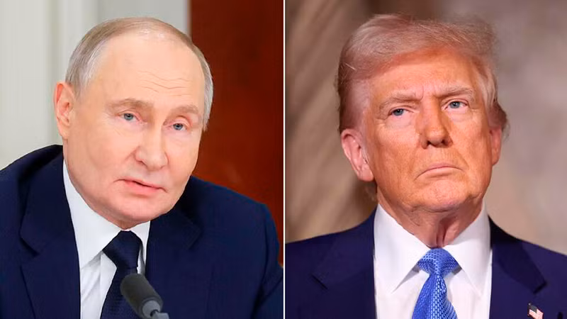 Tổng thống Nga Vladimir Putin và người đồng cấp Mỹ Donald Trump. (Ảnh: TASS)