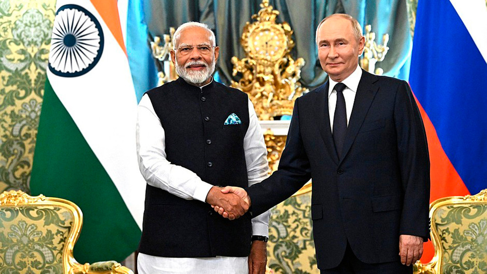 Tổng thống Nga Vladimir Putin và Thủ tướng Narendra Modi tại Moskva. (Ảnh: Kremlin.ru)