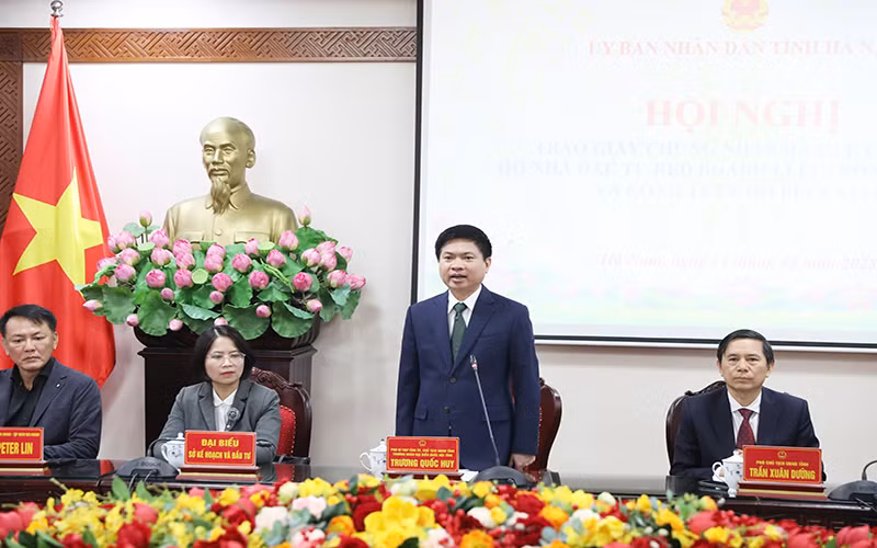 Đồng chí Trương Quốc Huy, Phó Bí thư Tỉnh ủy, Chủ tịch UBND tỉnh, Trưởng đoàn đại biểu Quốc hội tỉnh Hà Nam.