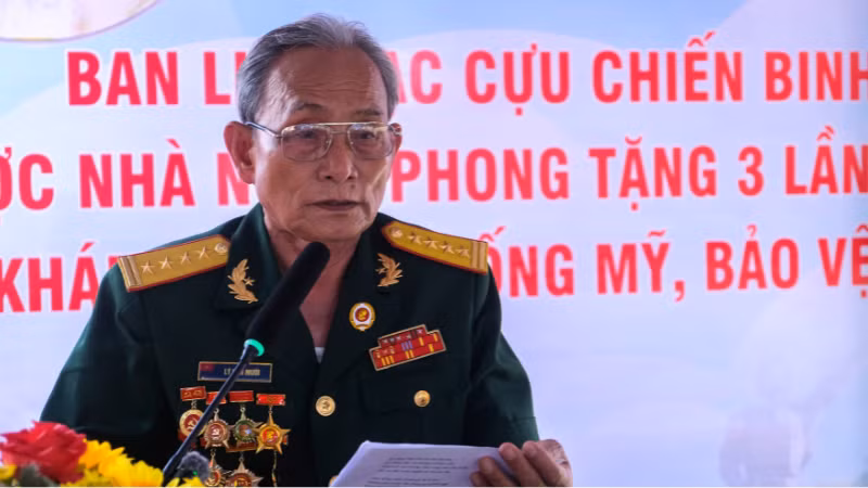 Theo Thượng tá Nguyễn Danh Hồng, Nguyên Chủ nhiệm Chính trị, Trưởng Ban liên lạc Cựu chiến binh Trung đoàn 88 (Đoàn Tu Vũ), Sư đoàn 302, Quân khu 7 phát biểu tại buổi lễ.