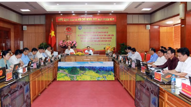 Ban chỉ đạo Đề án 06 của tỉnh, họp triển khai Đề án 06 cho những tháng cuối năm 2023.