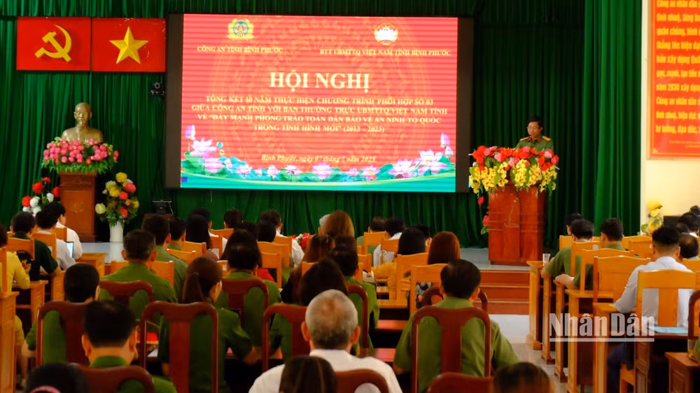 Bình Phước tổng kết 10 năm xây dựng phong trào bảo vệ an ninh Tổ quốc.