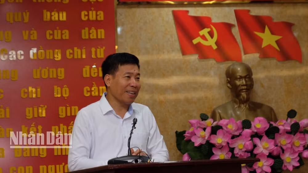 Bí thư Tỉnh ủy Bình Phước Nguyễn Mạnh Cường phát biểu kết luận hội nghị