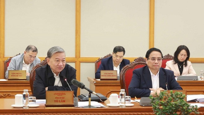 Tổng Bí thư Tô Lâm chủ trì cuộc họp.