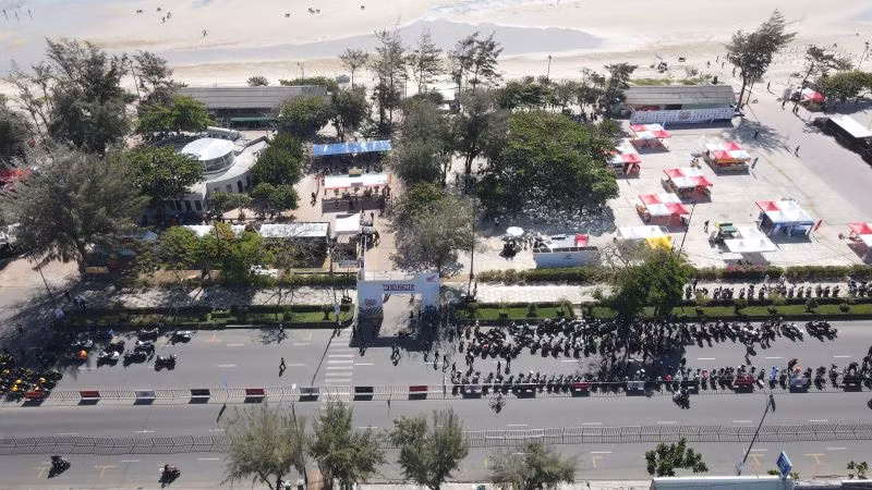 Toàn cảnh khu vực diễn ra sự kiện Honda Biker Rally 2024.