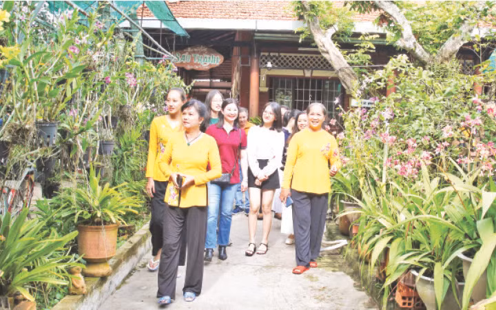Một homestay tại cù lao An Bình, tỉnh Vĩnh Long.