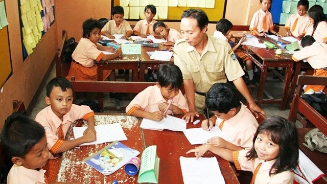 Một lớp học tại trường tiểu học ở tỉnh Đông Java, Indonesia. (Ảnh: THE WORLD BANK)