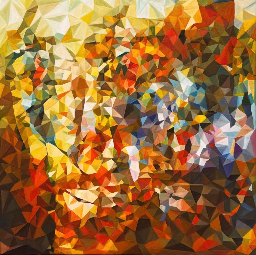 Tranh đa giác của họa sĩ Nguyễn Thu Thủy.