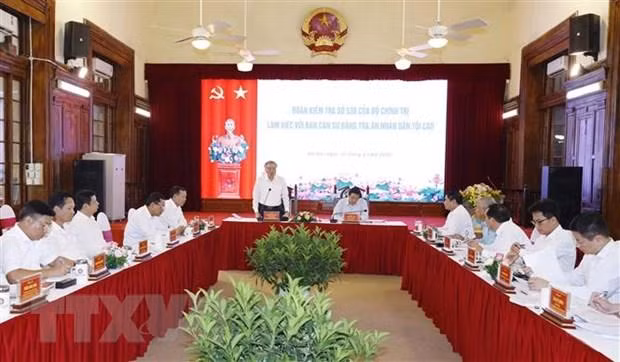 Quang cảnh buổi làm việc. (Ảnh: TTXVN)