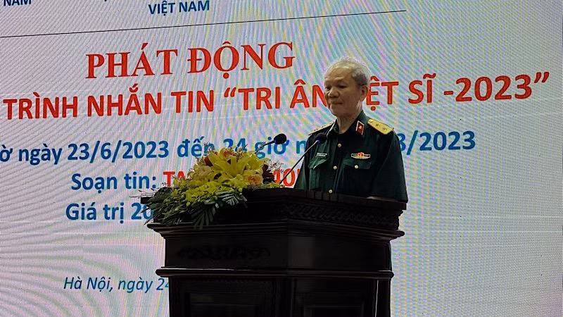 Trung tướng Hoàng Khánh Hưng phát động Chương trình nhắn tin Tri ân liệt sĩ - 2023.